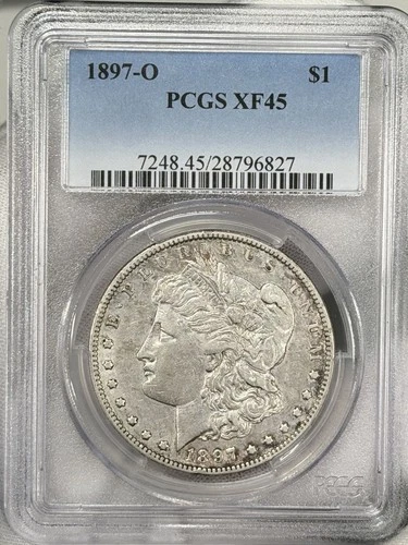 1897-O Morgan Dollar $1 PCGS XF45 New Orleans Silver One US Coin BETTER DATE!
