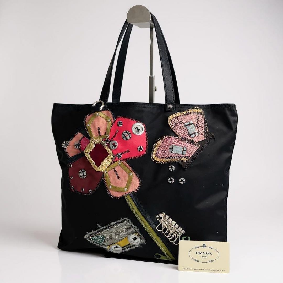 Prada BR2 Tessuto Nylon Leather Tote Handbag Japan Import