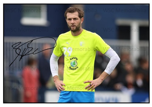 11562. Tom Barkhuizen Signed Pictures (A4 Prints) Barrow Derby Preston Morecambe