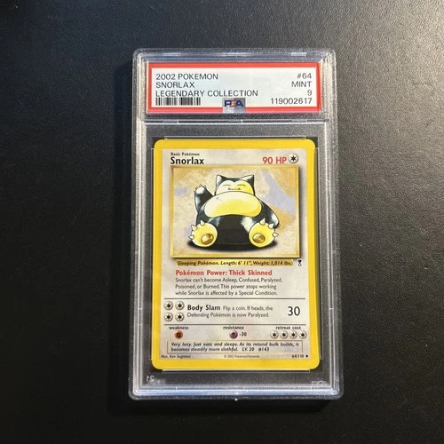Snorlax 64/110 PSA 9 Legendary Collection Pokemon Card Regular Rare Mint 2617
