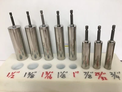 GALAXY SUPPLY INC Foam Hole Cutter By Full Set 3/4". 25/32" .7/8".1".1-1/8".1-3/16".1-3/8".1-1/2"