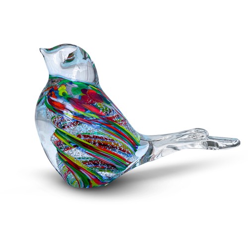 ANIMALE IN VETRO GOCCE DI MURANO RONDINE MULTICOLORE REGALO BOMBONIERA - 第 1/9 張圖片