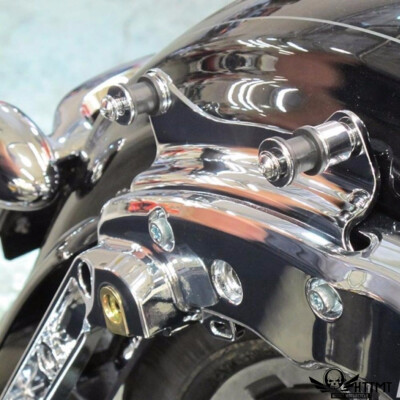 Chrome Detachable 2 Up Tour Pak Pack Luggage Rack Docking For 09