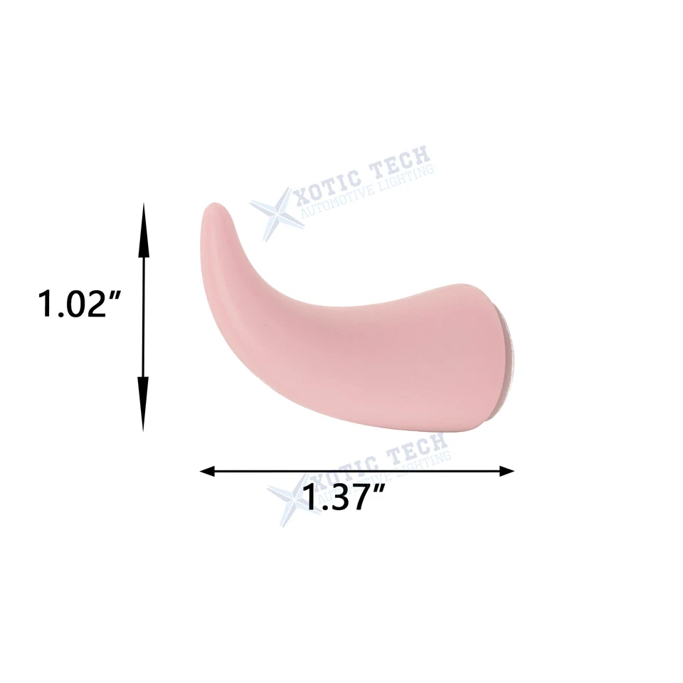 2X Pegatinas Espuma PU Pequeño Cuerno Toro Diablo Rosa Consola Central Decoración Universal Foto 2 de 4