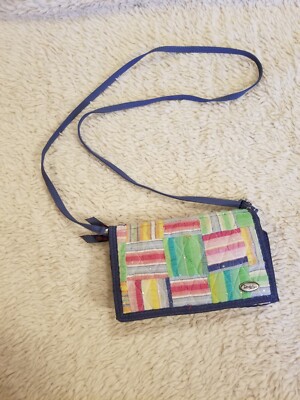 Donna Sharp Patchwork Fabric Crossbody Wallet Purse Quilted Travel Bag 