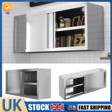 Commercial Stainless Steel Kitchen Wall Cabinet Food Storage Cupboard Unit 5ft
