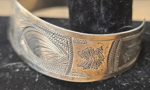 brazalete vintage mexicano plata grabado 17G coleccionable - Imagen 4 de 7