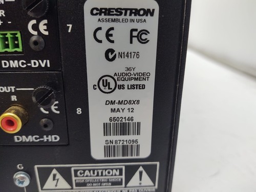 Crestron DM-MD8X8 w/(5X) DMC-DVI, (1x) DMC-HD, (1x) DMCO-55, and (1x) DMCO-50 - Picture 7 of 11