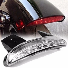 Eagle Lights Chopped Fender Clear LED Tail Light Harley Sportster 1200 883 