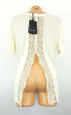 K50)Luxus Designer TWINSET Simona Barbieri Pullover Spitze Gr. S M L Neu 179  