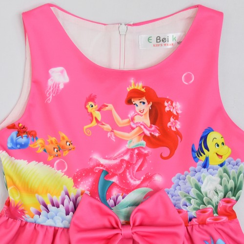 Ariel Prinzessin Kleid ärmelloser Rock Baby Cosplay Blume Schleife Kleid Mode - Bild 20 von 49