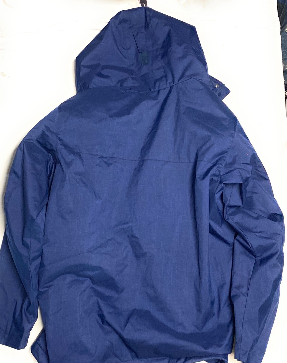 ジャケット・アウター ALOUND VENTILATION JACKET&PANTS NAVY LL Bean XL 3-in-1 Black Blue Fleece Nylon Rain Hood Jacket