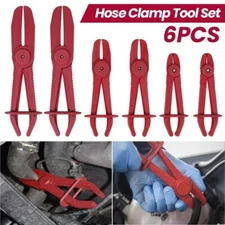 6PCS Hose Clamp Plier Set Brake Fuel Oil Water Line Pinch Off Car Repair Tool