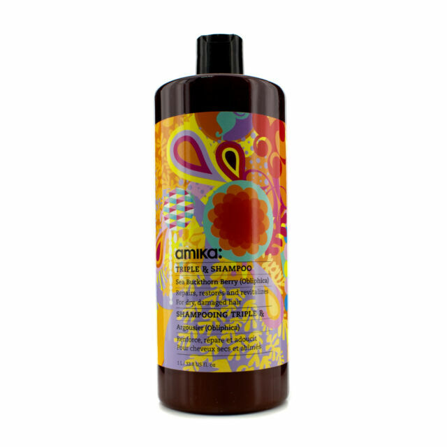 NEW Amika Triple Rx Shampoo Sea Buckthorn Berry 33.8 oz per bottle