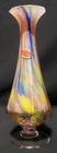 Lavorazione Arte Murano Multi Color Swirl Footed Bud Vase - Made In Italy