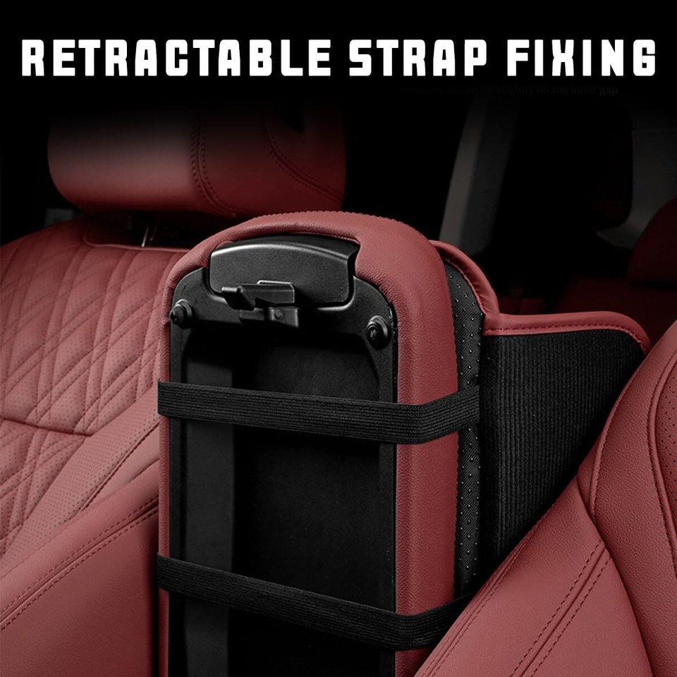 Car Center Console Armrest Elbow Support Cushion Armrest Box Pad W/2Cup Holder E - Foto 5