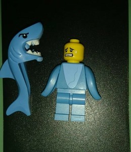 lego minifigures shark suit guy