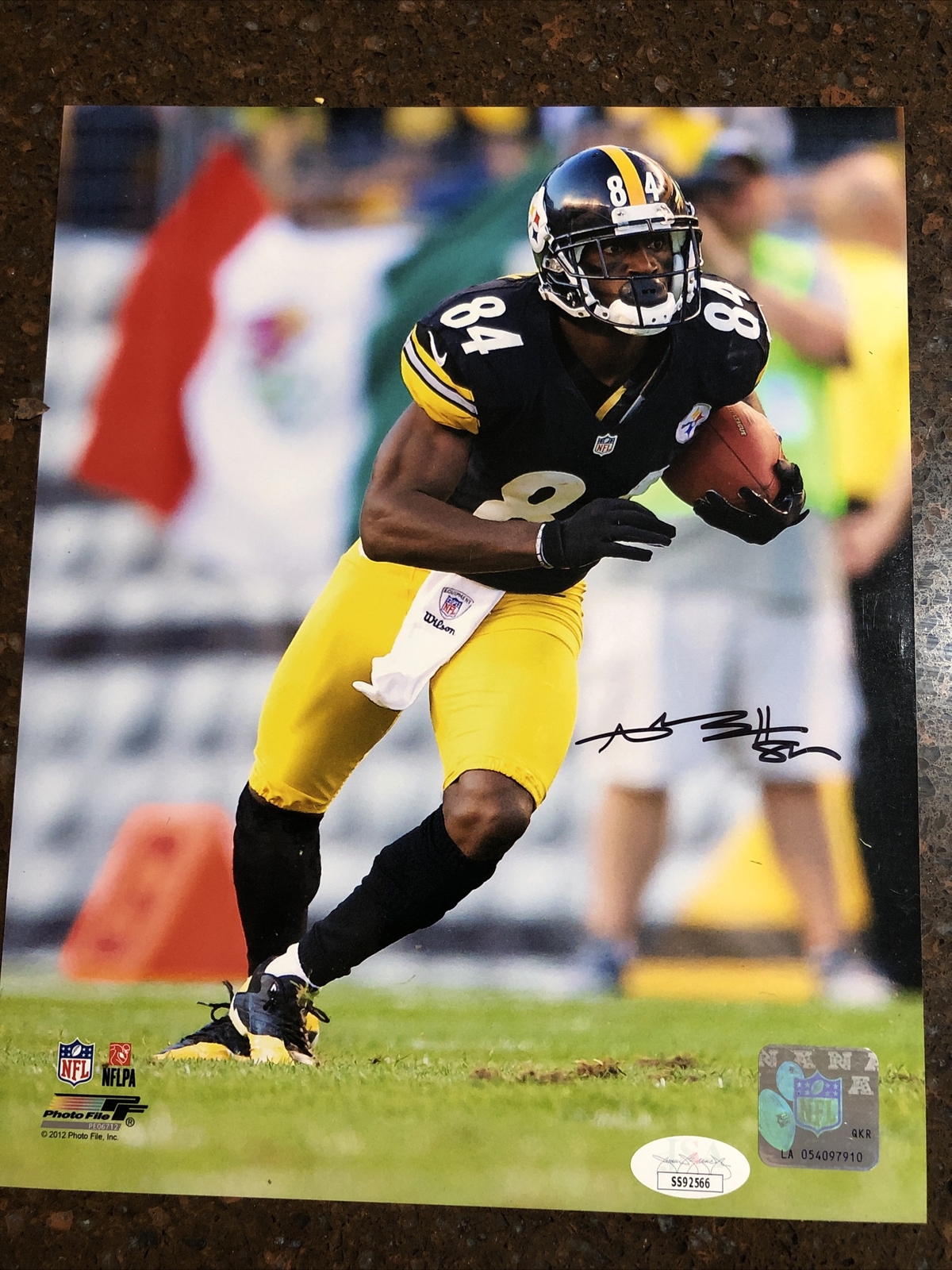 Antonio Brown Autographed Signed Pittsburgh Steelers / 8x10 Photo JSA SS92566 