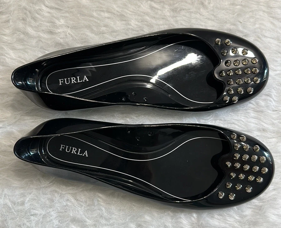 Furla  Black Ballet Flats  Womens  38 Made in Italy - Image 4 of 4