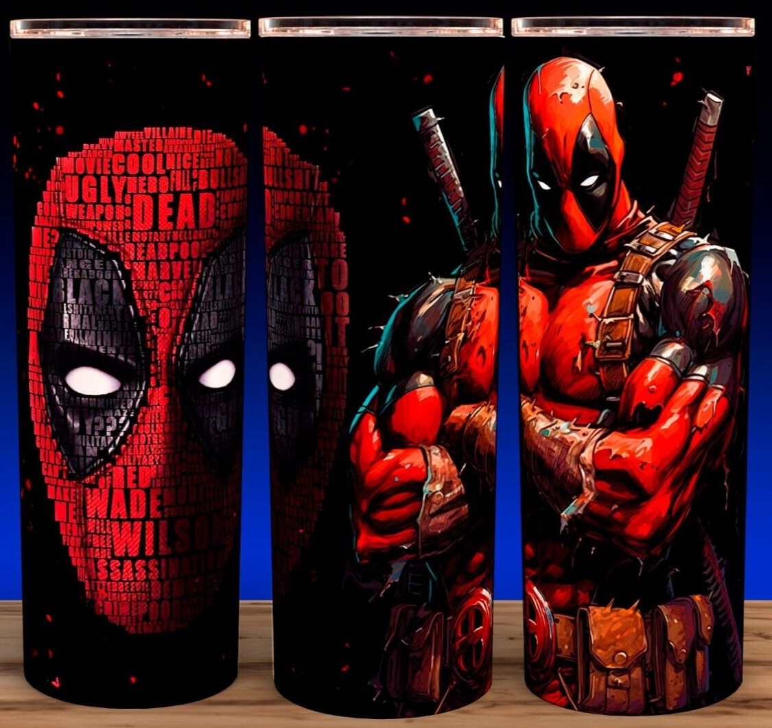 Deadpool Comic Book Super Hero Travel Coffee Cup Mug Tumbler 20oz