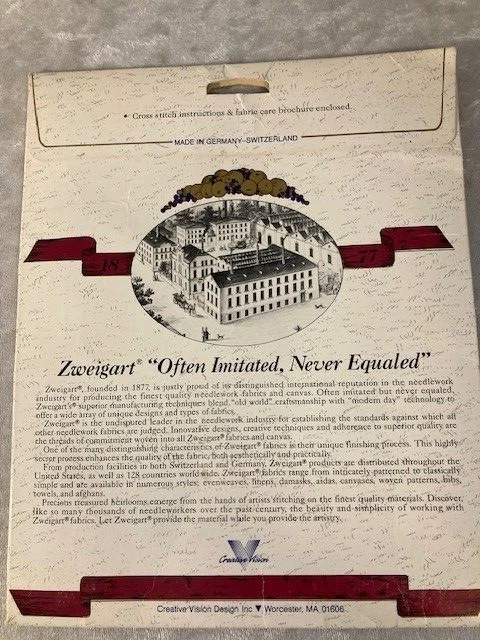 Zweigart Cross Stitch Aida Fabric Ivory 11 Ct 15" x 18" Made in Germany NEW - Image 4 of 4