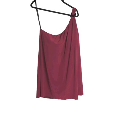 NWT Magicsuit Amal One Shoulder Swimdress in Cherry Red Size 24W