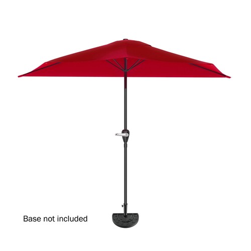 9-Ft Half Round Patio Umbrella Balcony Awning Deck Outdoor Décor Sun Protection - Picture 6 of 8