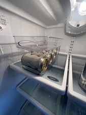 2-Tiers Soda Can Dispenser Stackable Holder Can Organizer Rack Fridge Shelf US