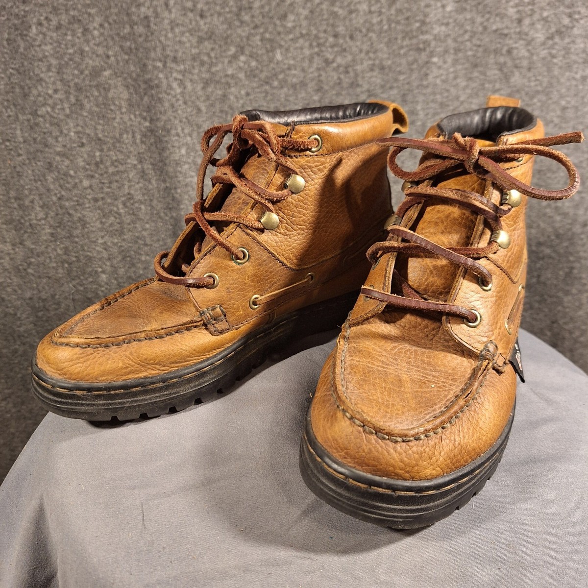 Justin Chukka Leather Hiking Boots L0991 Womens Size 6.5M Brown | eBay