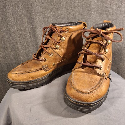 Justin Chukka Leather Hiking Boots L0991 Womens Size 6.5M Brown | eBay