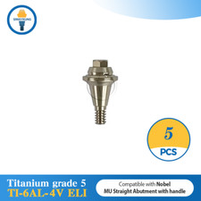 5 pezzi pilastro dritto multi unità adatto per piattaforma Nobel biocare NP/RP D4.8