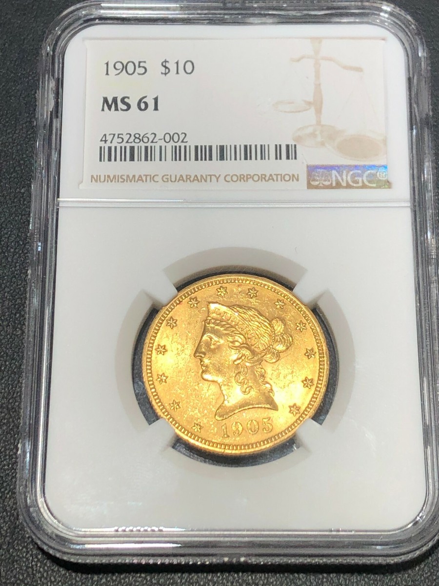 1905 Liberty Head Eagle $10 Gold NGC MS 61 * | eBay