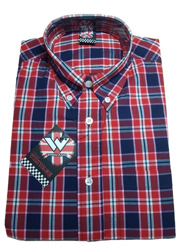 Warrior UK England Button Down Shirt RUDY Shirt Slim-Fit Skinhead Mod Size SMALL - Picture 4 of 12