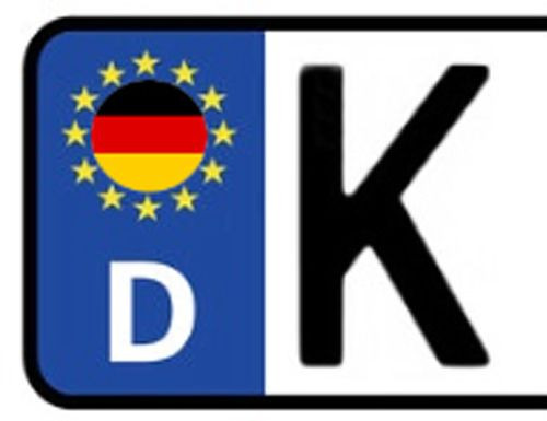 2X Sticker Flags Germany Name In Black