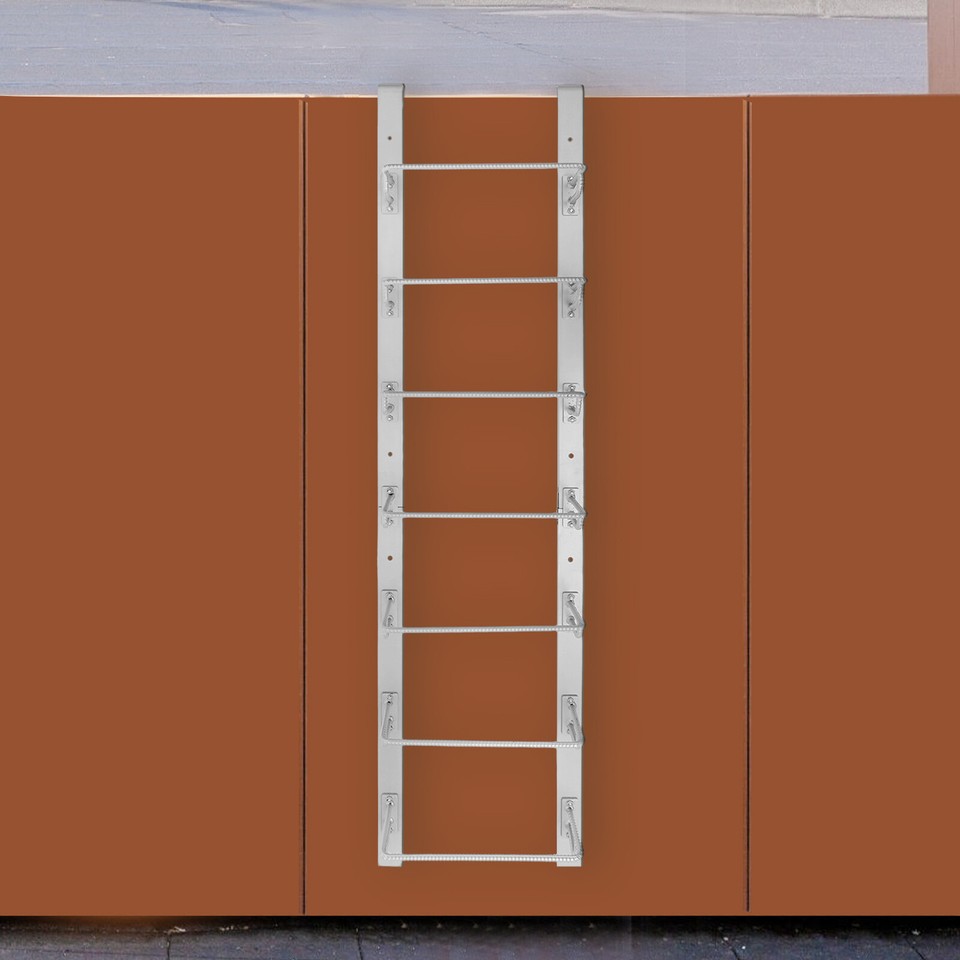 Fire Escape Ladder 7 Steps Basement Egress Loft Window Well Attic Part