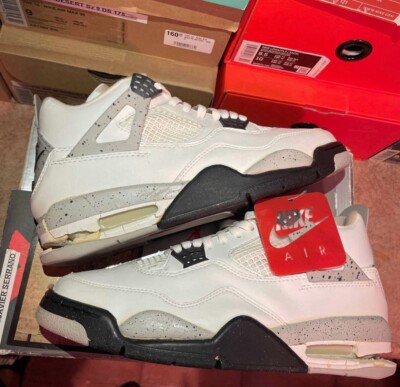 1999 NIKE AIR JORDAN 4 WHITE CEMENT Sz 9.5 