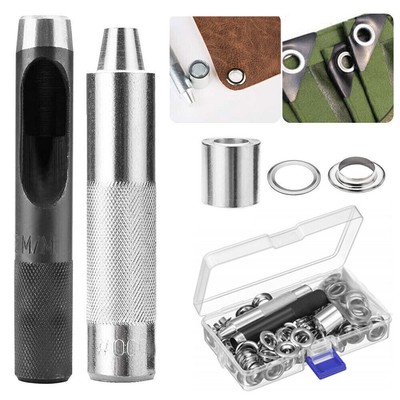100STK Ösen Set mit Scheibe 10-12MM Innendurchmesser Ösenzange Ösenwerkzeug DIY.