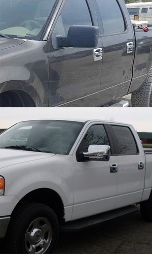 US Chrome Side Door Handle Covers without Keypad Fit Ford F150 2004 2005 2006 07 - Picture 2 of 6