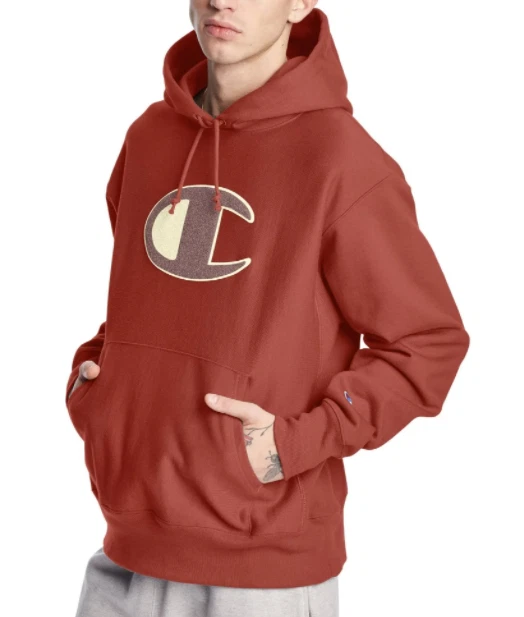 Champion Men's Life Reverse Weave Pullover Hoodie, Red, L