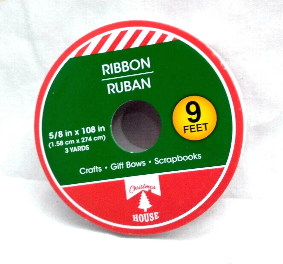 3 yds Christmas Red Farm Pickup Truck 5/8"  Ribbon for Scrapbooking Crafts SALE - Image 2 of 3