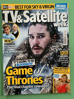 TV & SATELLITE WEEK 9-2017 KIT HARINGTON Game of Thrones Tom Ellis Kevin Bishop