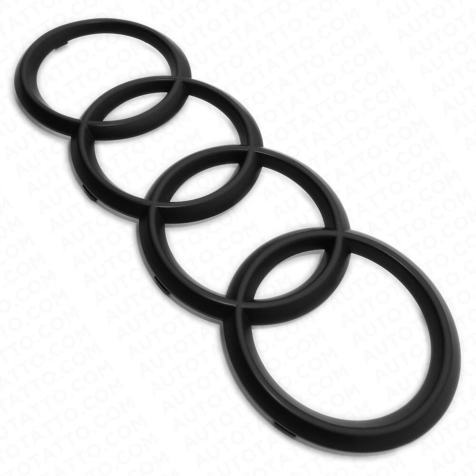 08-20 A3 S3 A4 S4 A5 S5 RS Negro Mate Rejilla Frontal Letrero Anillos Insignia Logo Emblema Foto 4 de 4