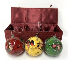 Set 3 Vtg PIERRE DEUX Avignonet French Country Christmas Ornaments  Pineapple