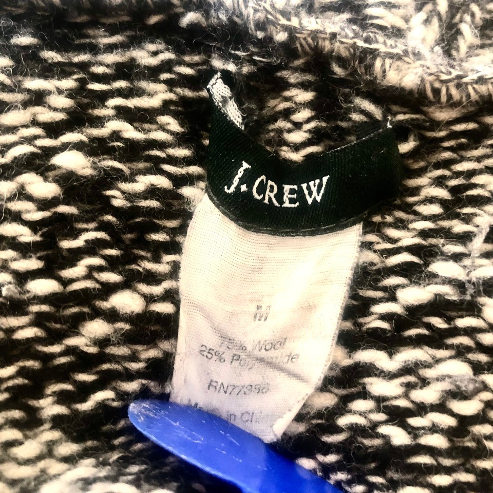 J. Crew Cardigan Sweater Coat Vintage 90's Wool Blend Heathered Womens