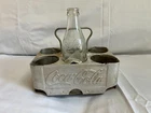 Vintage Coca-Cola Aluminum 6 Pack Bottle Carrier - 1 Coca Cola bottle included
