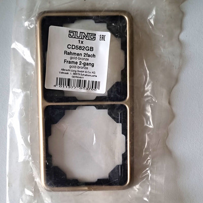 JUNG CD582GB Rahmen 2-fach gold-bronze   Originalverpackt