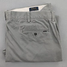 Polo Ralph Lauren Pants Mens 40x32 Gray Classic Fit Chino Cotton Casual
