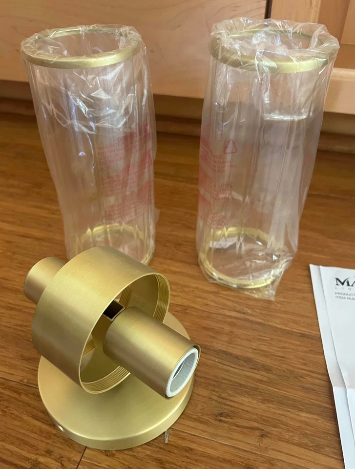 Two Light Wall Sconce from the Crosby Collection - Maxim Lighting - Satin Brass - Image 2 of 4