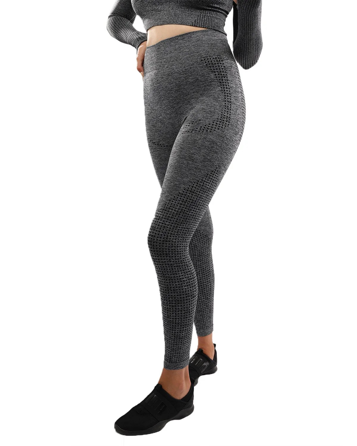 Legging sans couture anthracite anti-irritation pour peau sensible - 2