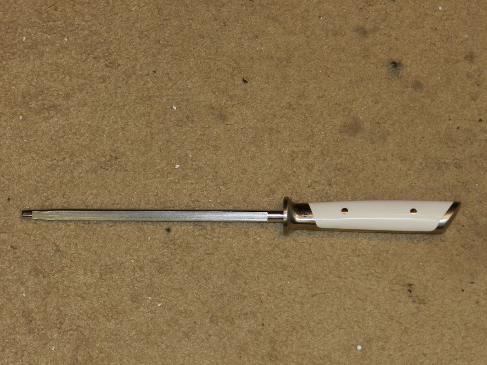 CANGSHAN RAINIER Series 8" Knife HONING ROD/SHARPENING STEEL, Stainless & WHITE